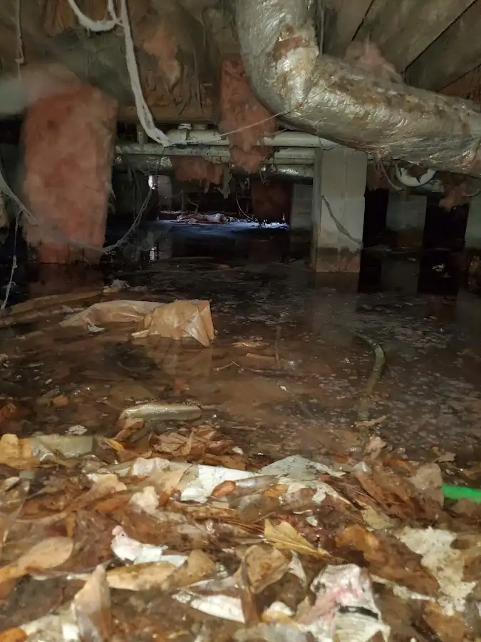 Crawl space flood assessment for Commercial Water Damage Restoration in Marcellus